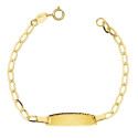 18K PULSERA ESCLAVA ORO AMARILLO HUECA BILBAO  14.5 CM