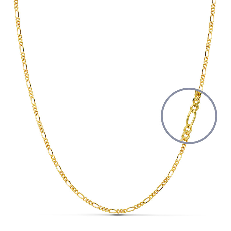 9K CADENA ORO AMARILLO CARTIER 3X1 MACIZA. ANCHO: 2 MM. LARGO: 50 CM
