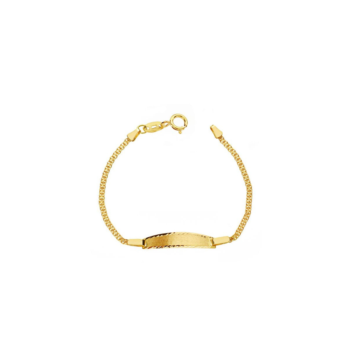 18K PULSERA ORO AMARILLO ESCLAVA CADENA BISMARK. 12CM