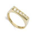18K SORTIJA ORO AMARILLO CON CIRCONITAS. ANCHO: 4,5 MM