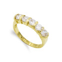 18K SORTIJA QUINTILLO ORO AMARILLO CON CIRCONITAS. ANCHO: 4 MM 18K SORTIJA QUINTILLO ORO AMARILLO CON CIRCONITAS. ANCHO: 4 MM