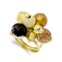18K SORTIJA ORO AMARILLO BOLAS CRISTAL MURANO. ANCHO: 20 MM 18K SORTIJA ORO AMARILLO BOLAS CRISTAL MURANO. ANCHO: 20 MM
