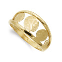 18K SORTIJA ORO AMARILLO CALADA CON MARIQUITAS. ANCHO 10 MM 18K SORTIJA ORO AMARILLO CALADA CON MARIQUITAS. ANCHO 10 MM