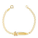 18K PULSERA ESCLAVA HÚNGARA CARRITO ORO AMARILLO 13.5CM