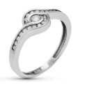 18K SORTIJA ORO BLANCO CON CIRCONITAS. ANCHO: 7,5 MM 18K SORTIJA ORO BLANCO CON CIRCONITAS. ANCHO: 7,5 MM