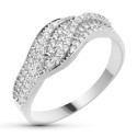 18K SORTIJA ORO BLANCO CON CIRCONITAS. ANCHO: 7,5 MM 18K SORTIJA ORO BLANCO CON CIRCONITAS. ANCHO: 7,5 MM