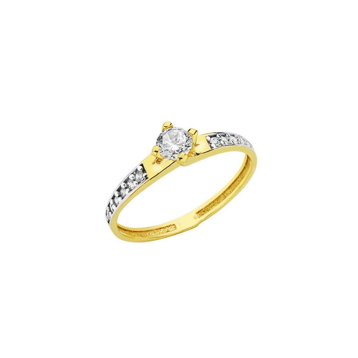 18K SOLITARIO ORO BICOLOR CIRCONITAS
