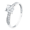 18K SOLITARIO ORO BLANCO CIRCONITA 5 MM