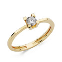 18K SOLITARIO ORO AMARILLO CIRCONITA 3.5 MM 18K SOLITARIO ORO AMARILLO CIRCONITA 3.5 MM