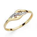 18K SORTIJA ORO BICOLOR CON CIRCONITAS 18K SORTIJA ORO BICOLOR CON CIRCONITAS