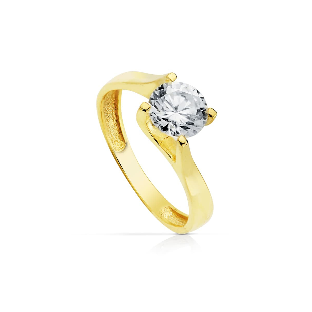 18K SOLITARIO ORO AMARILLO 7 MM