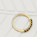 18K SORTIJA ORO AMARILLO 7 CIRCONITA VERDES GARRAS ANCHO CUERPO 2 MM 18K SORTIJA ORO AMARILLO 7 CIRCONITA VERDES GARRAS ANCHO CUERPO 2 MM