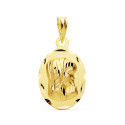 9K MEDALLA ORO AMARILLO VIRGEN NIÑA19X12 MM