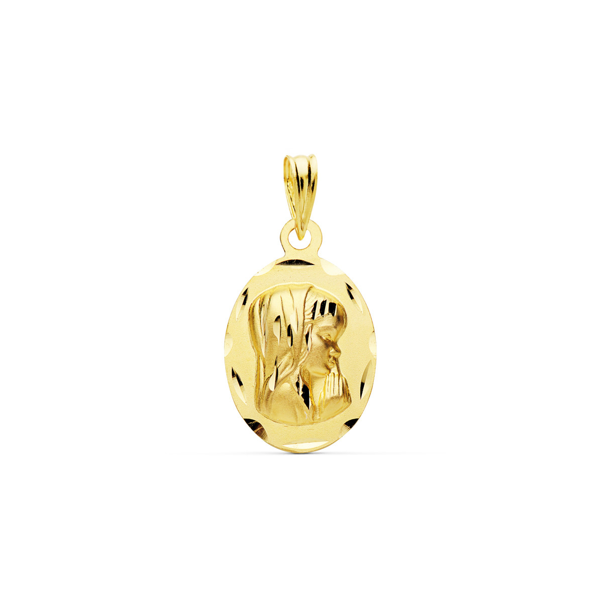 9K MEDALLA ORO AMARILLO VIRGEN NIÑA19X12 MM