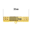 9K ALFILER ORO AMARILLO TALLADO 30X6 MM