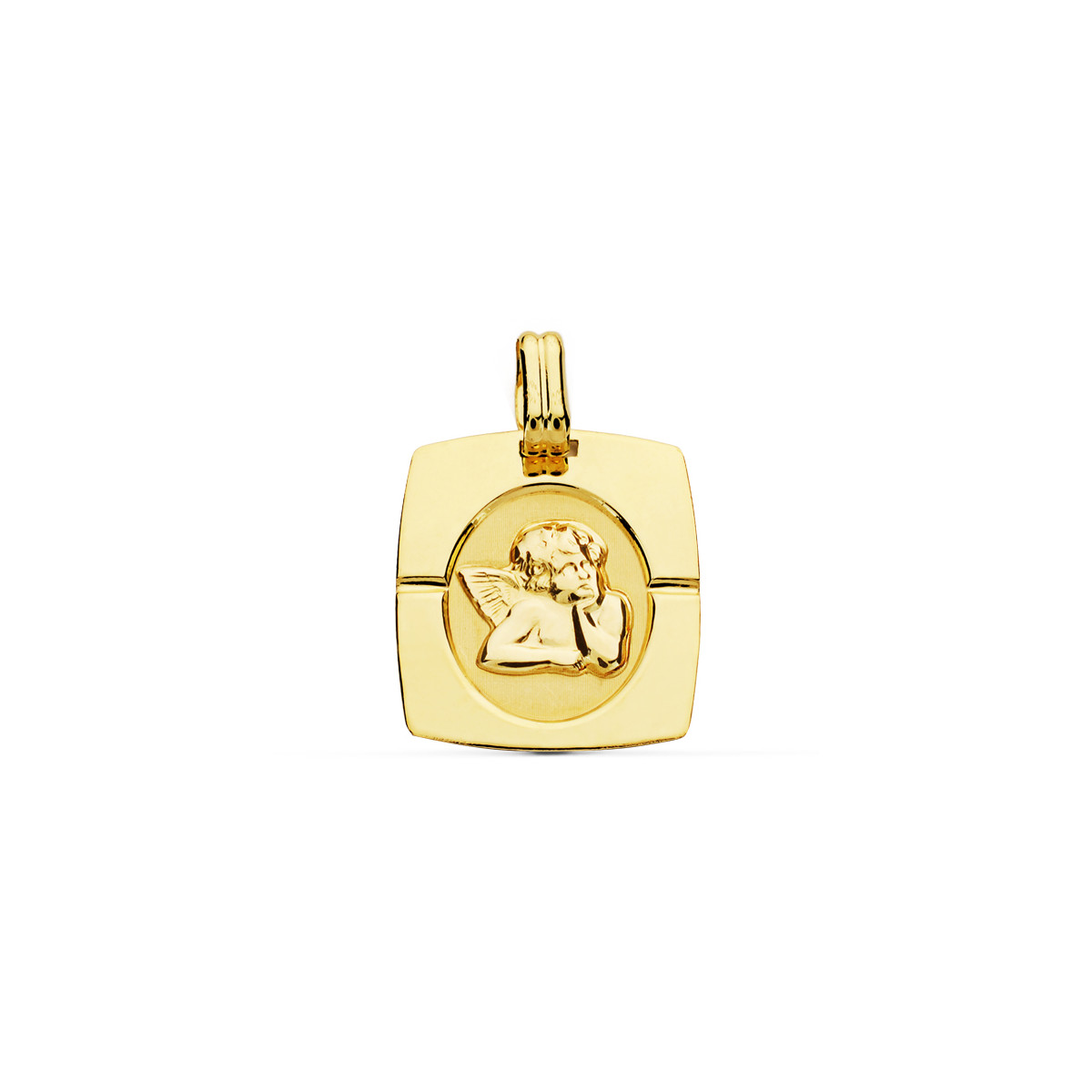 9K MEDALLA ORO AMARILLO ANGEL BURLON 20X17 MM