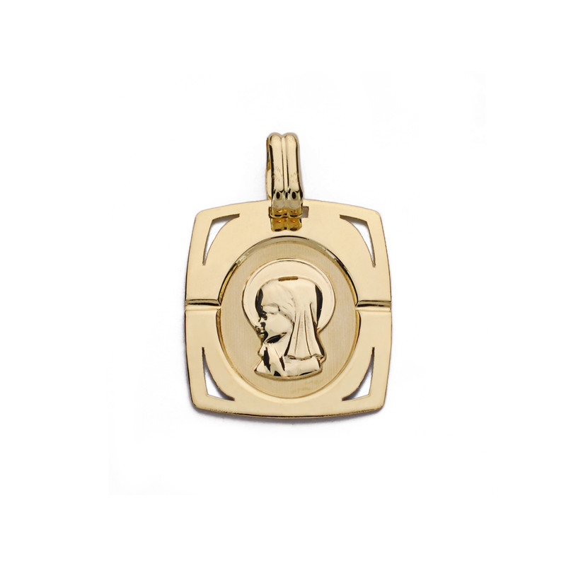9K MEDALLA ORO AMARILLO VIRGEN NIÑA 20X17 MM
