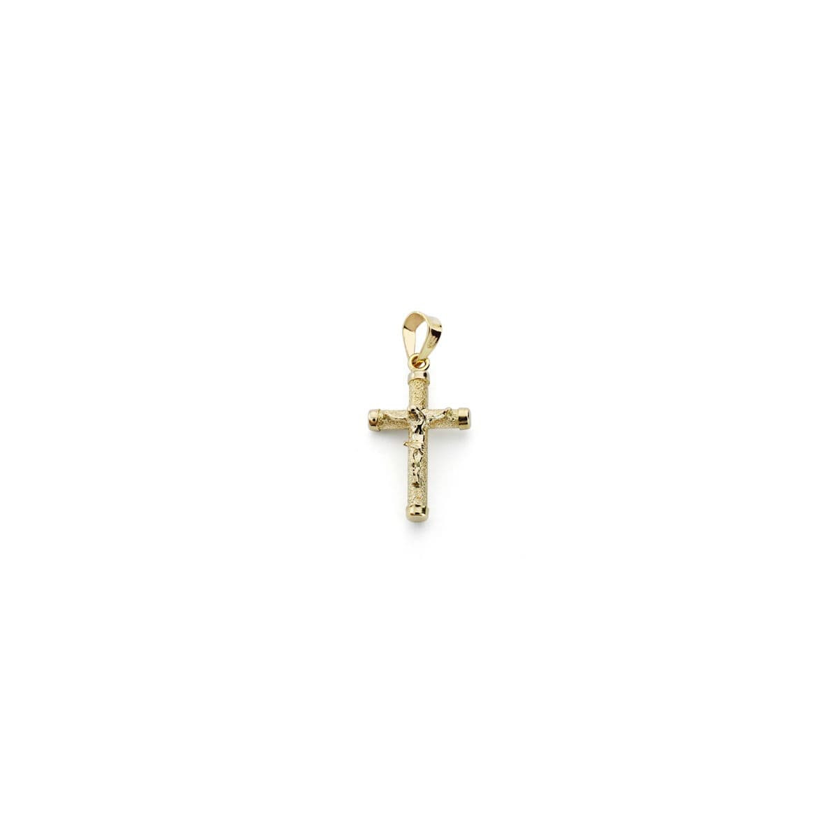 9K CRUZ ORO AMARILLO CRISTO 19X11 MM