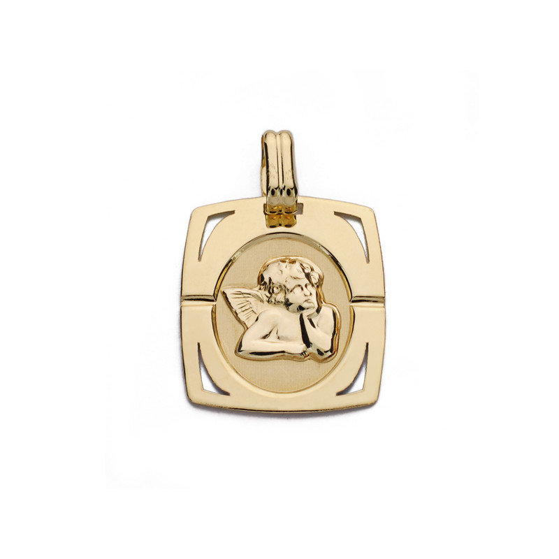 9K MEDALLA ORO AMARILLO ANGEL BURLON 9K 20X17 MM