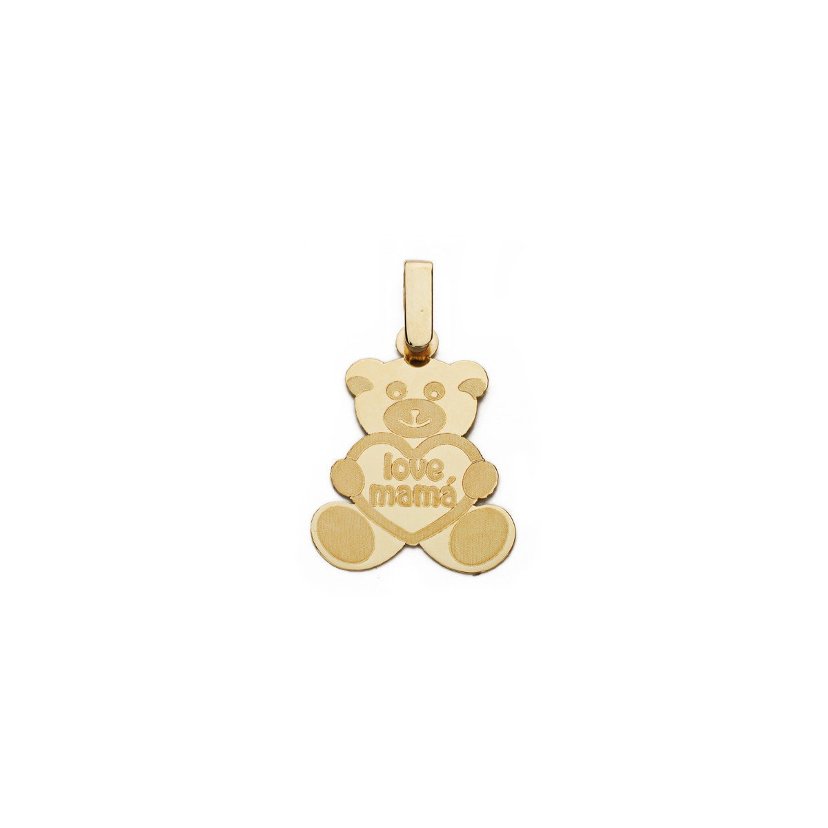 9K COLGANTE ORO AMARILLO MAMA OSO . 21X16 MM