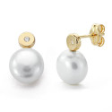 9K PENDIENTES ORO AMARILLO PERLA 12X8 MM CIERRE PRESION 9K PENDIENTES ORO AMARILLO PERLA 12X8 MM CIERRE PRESION
