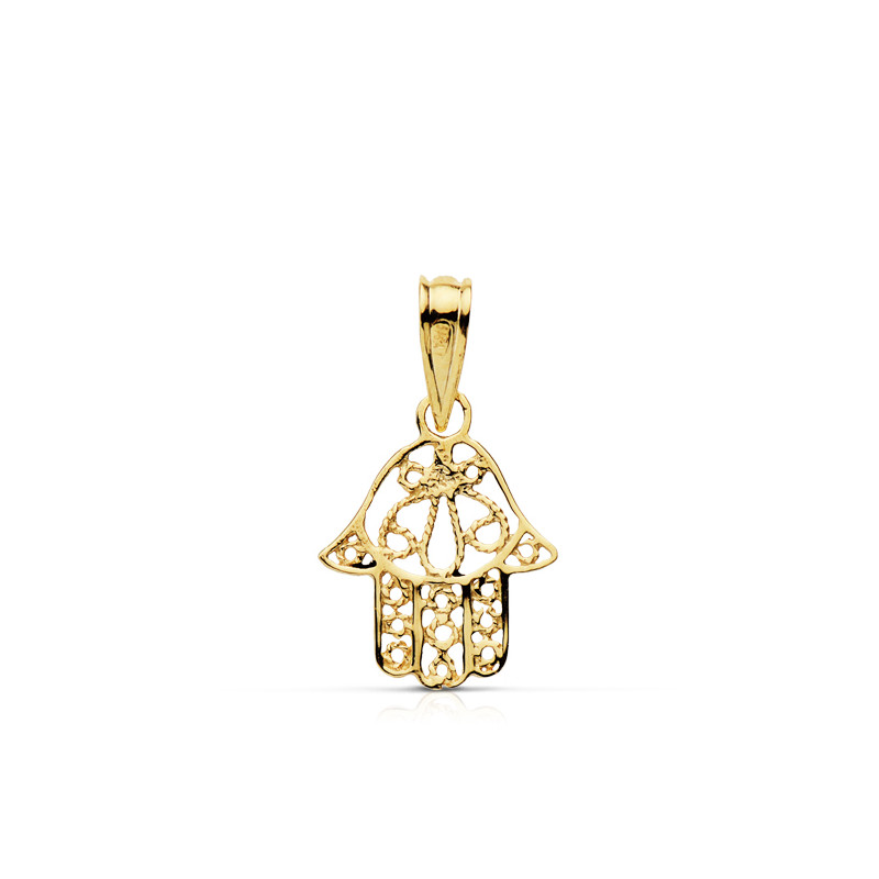 9K COLGANTE MANO DE FATIMA ORO AMARILLO 9K 14X11 MM