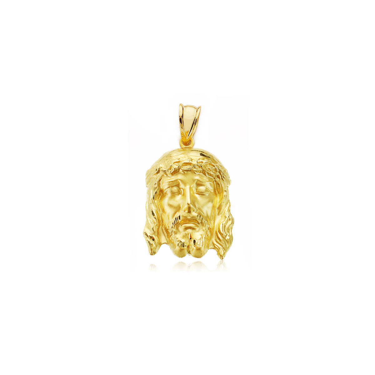 9K CRISTO ORO AMARILLO BUENA MUERTE. 27X18 MM