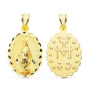 9K MEDALLA ORO AMARILLO VIRGEN MILAGROSA 28X18 MM