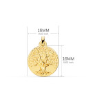 9K MEDALLA ORO AMARILLO ARBOL DE LA VIDA 16 MM 1.80GRS