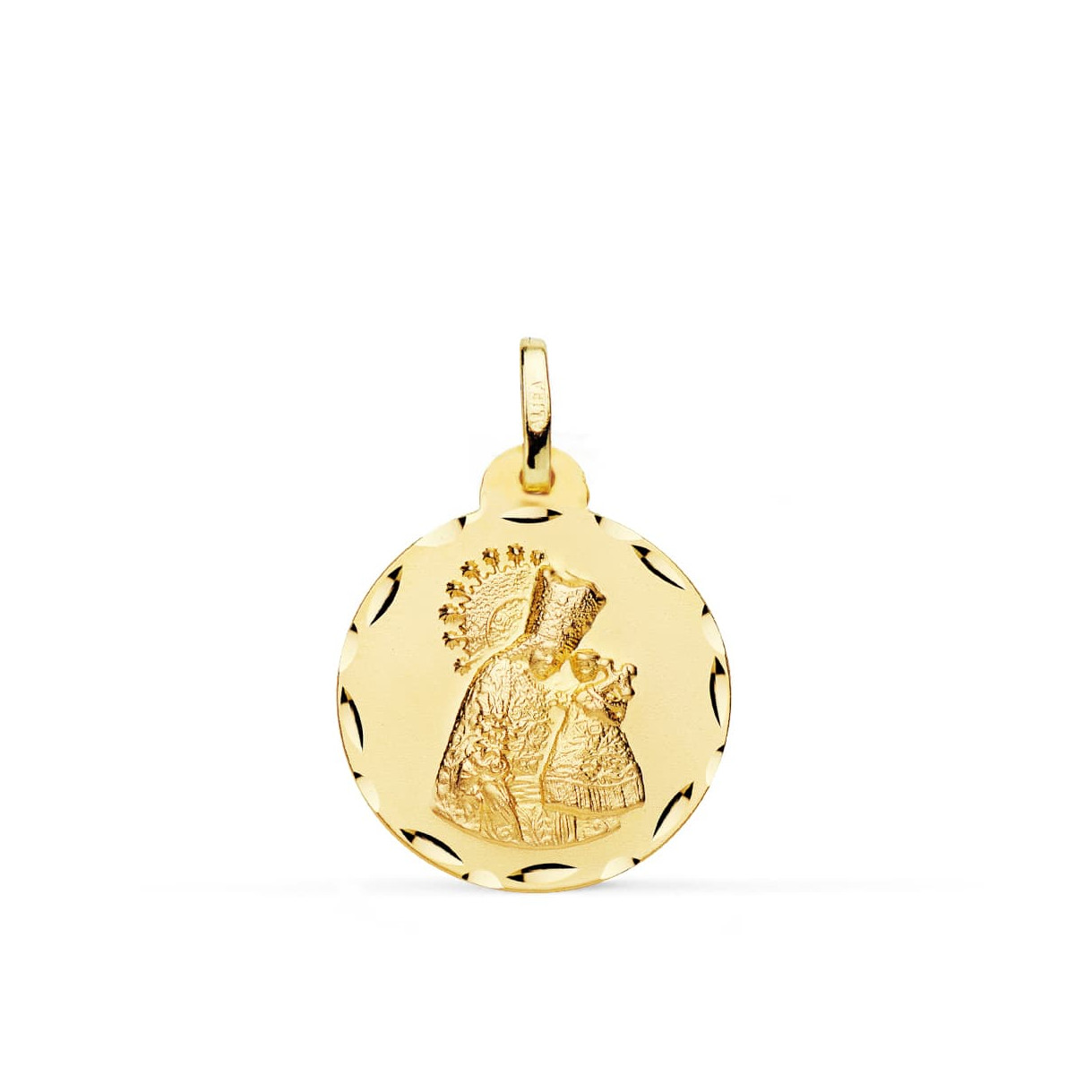 9K MEDALLA VIRGEN DE LOS DESAMPARADOS 20 MM ORO AMARILLO