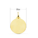 9K MEDALLA VIRGEN DE LOS DESAMPARADOS 20 MM ORO AMARILLO