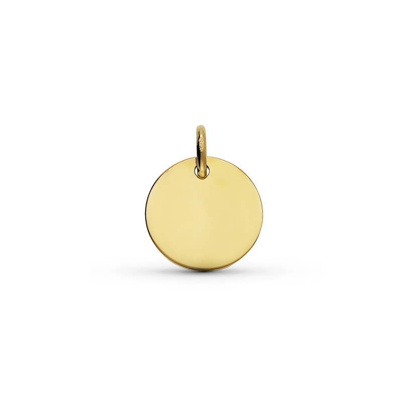 9K DISCO ORO AMARILLO LISO 12MM