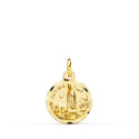9K MEDALLA ORO AMARILLO VIRGEN DE FATIMA TALLADA. 14 MM