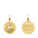 9K MEDALLA ORO AMARILLO SAN JUDAS TADEO MATE Y BRILLO. MEDIDA: 16 MM