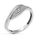 18K SORTIJA ORO BLANCO CON CIRCONITAS. ANCHO: 7 MM 18K SORTIJA ORO BLANCO CON CIRCONITAS. ANCHO: 7 MM