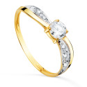 18K SOLITARIO ORO BICOLOR CIRCONITA 4 MM 18K SOLITARIO ORO BICOLOR CIRCONITA 4 MM