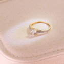 18K SOLITARIO ORO BICOLOR CIRCONITA 6 MM 18K SOLITARIO ORO BICOLOR CIRCONITA 6 MM