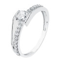 18K SOLITARIO ORO BLANCO CIRCONITA 6 MM
