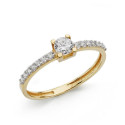 18K SOLITARIO ORO AMARILLO CIRCONITA 4 MM 18K SOLITARIO ORO AMARILLO CIRCONITA 4 MM