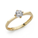 18K SOLITARIO ORO AMARILLO CIRCONITA 5 MM 18K SOLITARIO ORO AMARILLO CIRCONITA 5 MM