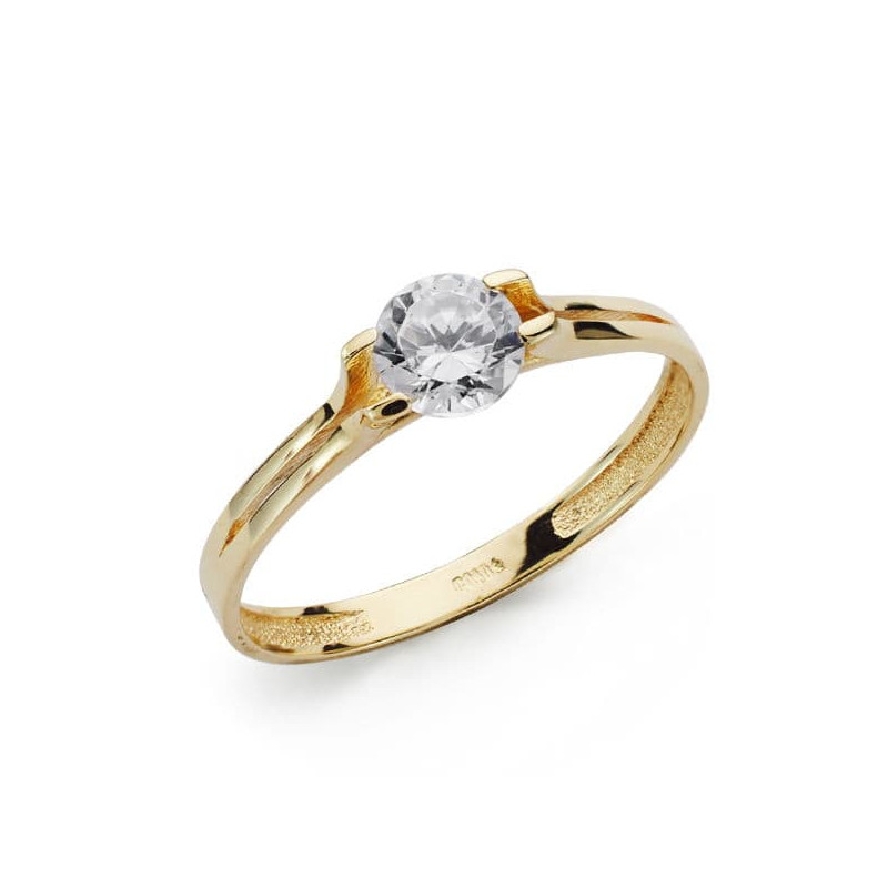 18K SOLITARIO ORO AMARILLO CIRCONITA