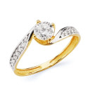 18K SOLITARIO ORO BICOLOR CIRCONITA 5 MM 18K SOLITARIO ORO BICOLOR CIRCONITA 5 MM