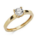 18K SOLITARIO ORO AMARILLO CIRCONITA 5.5 MM 18K SOLITARIO ORO AMARILLO CIRCONITA 5.5 MM