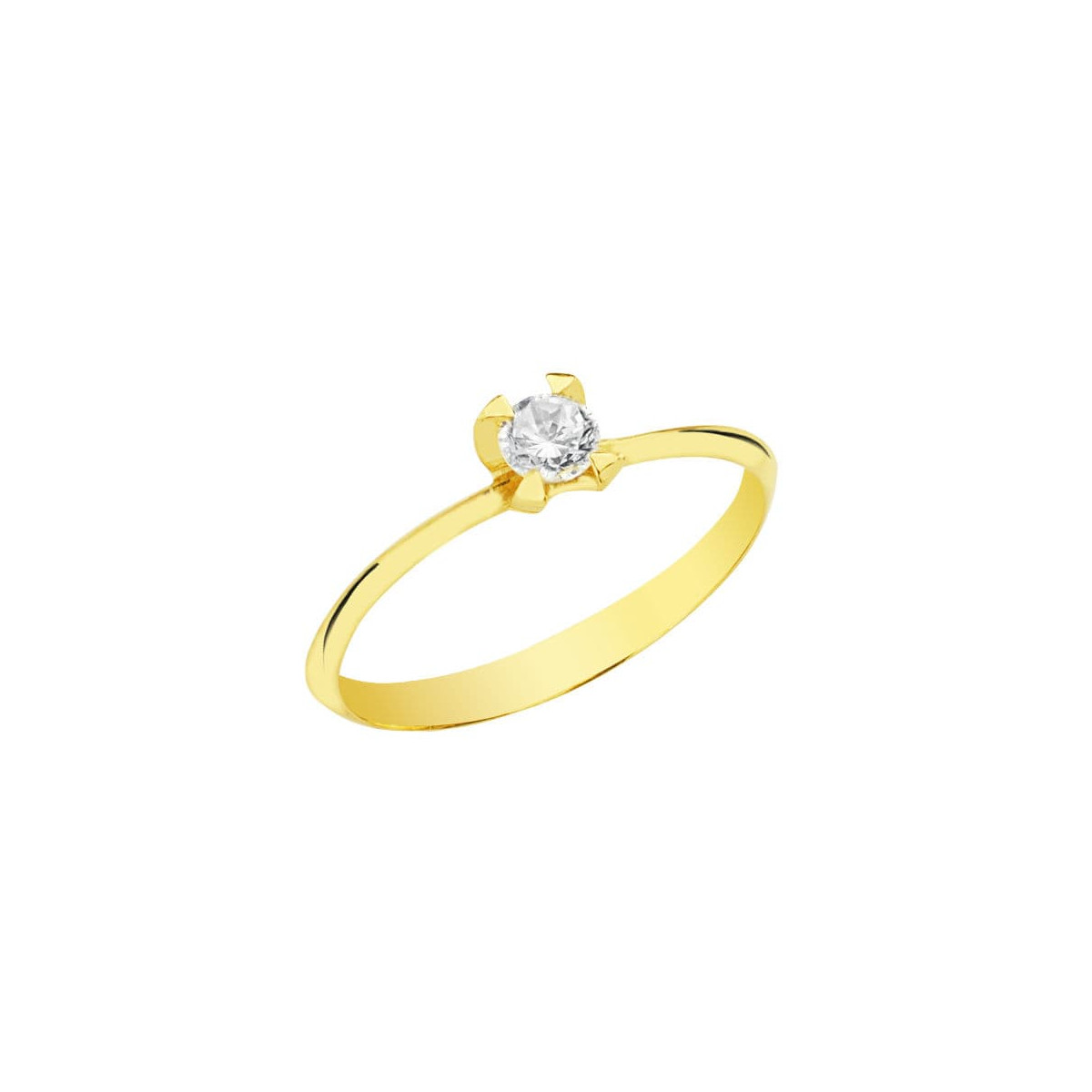 18K SOLITARIO ORO AMARILLO CON CIRCONITA 3,5 MM.