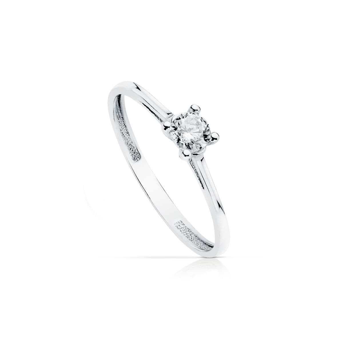 18K SOLITARIO ORO BLANCO 4 MM