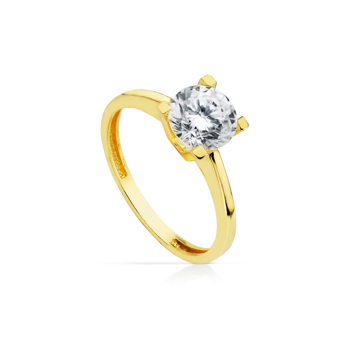 18K SOLITARIO ORO AMARILLO 7 MM