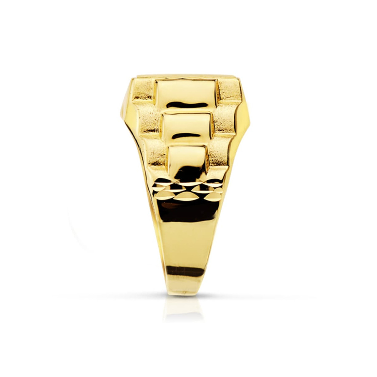 18K SELLO CABALLERO ORO AMARILLO ROLEX HUECO 11X11 MM