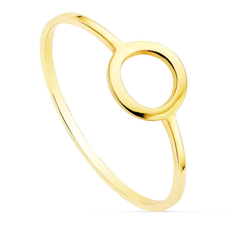18K SORTIJA ORO AMARILLO LISA MOTIVO REDONDO 7.5 MM