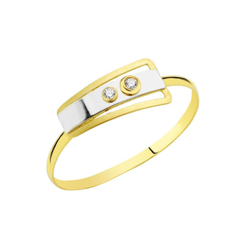 18K SORTIJA ORO AMARILLO MOTIVO OVAL CON CIRCONITAS. ANCHO: 5,5 MM