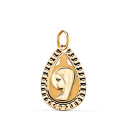 9K MEDALLA ORO AMARILLO VIRGEN NIÑA LAGRIMA TALLADA MATE Y BRILLO. MEDIDA: 20X13 MM 9K MEDALLA ORO AMARILLO VIRGEN NIÑA LAGRIMA TALLADA MATE Y BRILLO. MEDIDA: 20X13 MM